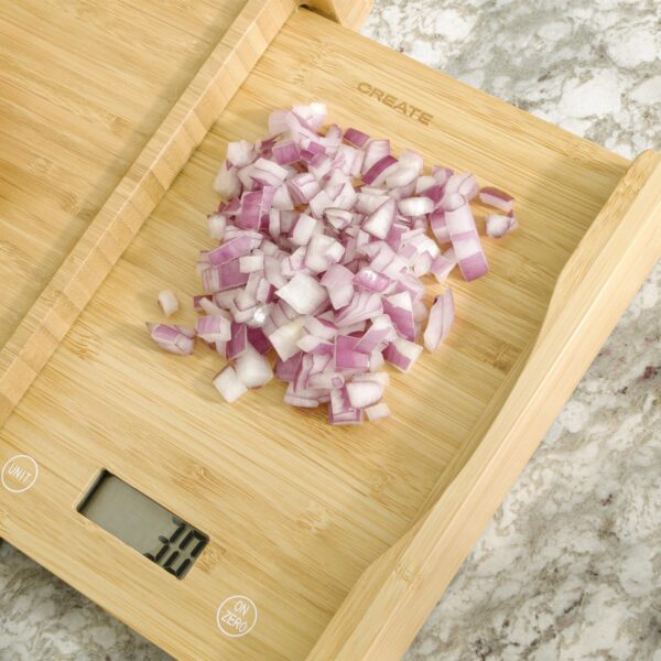 BOARD SCALE BAMBOO - Tabla corte de cocina con báscula integrada