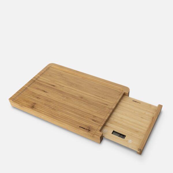 BOARD SCALE BAMBOO - Tabla corte de cocina con báscula integrada